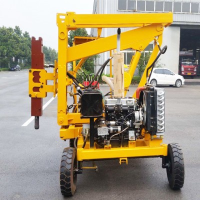 2019 Hot Sale hydraulic Guardrail Installation Excavator Pile Driver